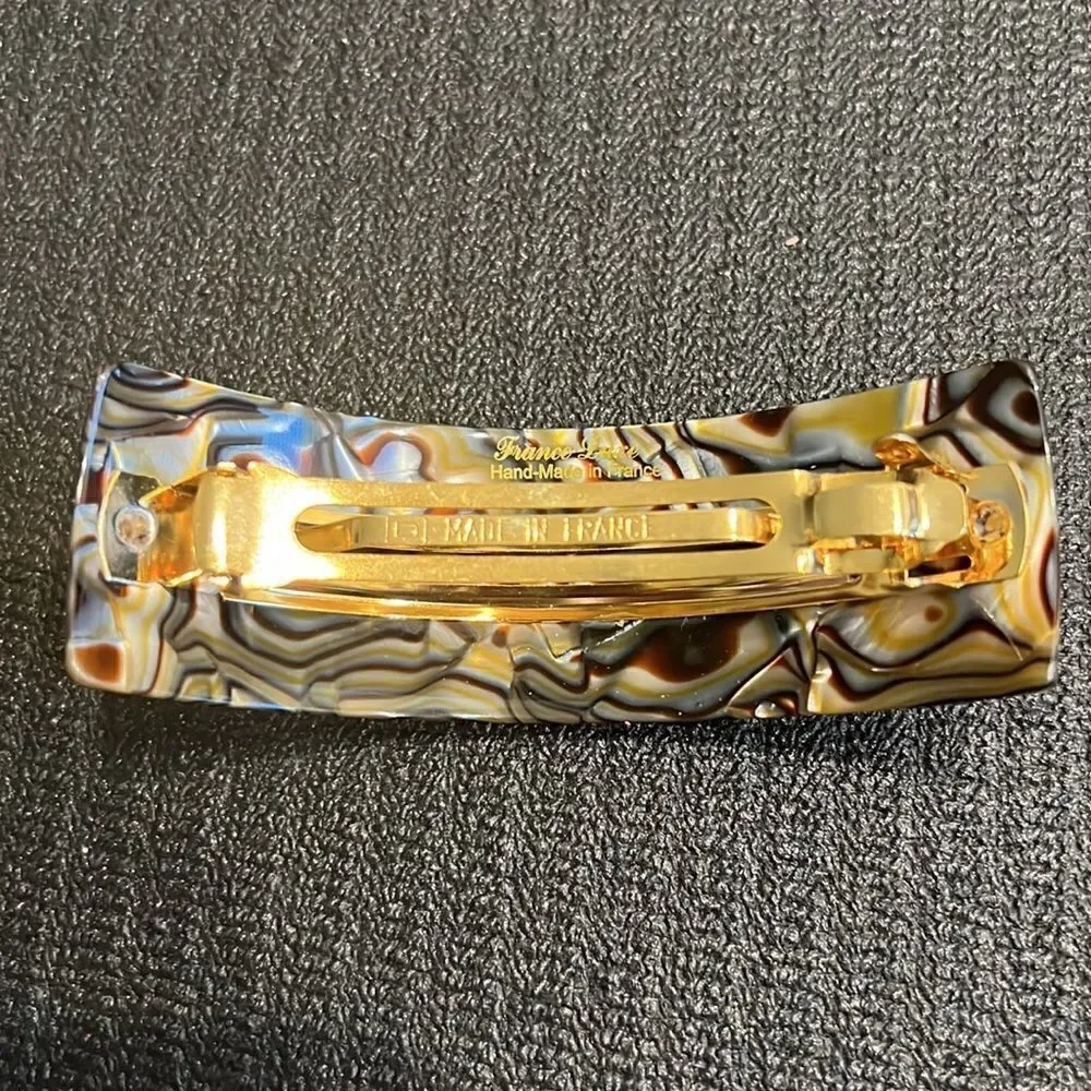 France Luxe wide rectangle barrette
